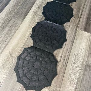Halloween Black Spider Web Table Runner
